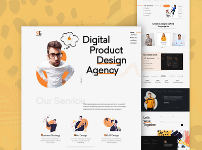 Creative Agency Landing page agency landing page branding business landing page dribble figma furniture landing page graphics design illustration online learning landing page real estate ui uiux user experience user interface ux website template