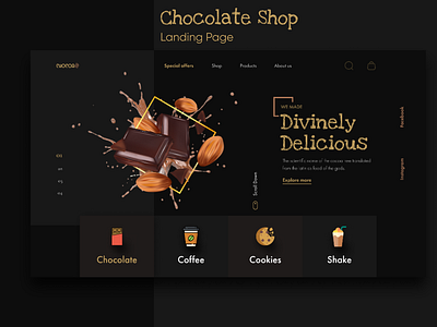 Chocolate Shop Landing Page