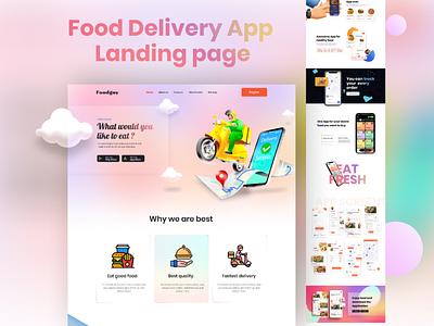 Food Delivery App Landing page