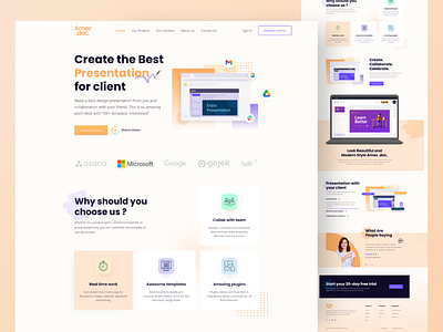 SAAS Landing Page Design agency apps branding business creative design figma fitness illustration landing page logo mobile apps presentation saas saas landing page tool ui user experience user interface website