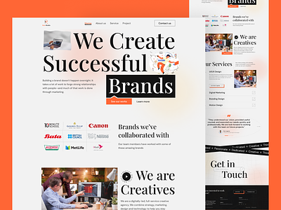 Creative Agency Website UI Design