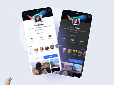 Social Media App Profile Screen