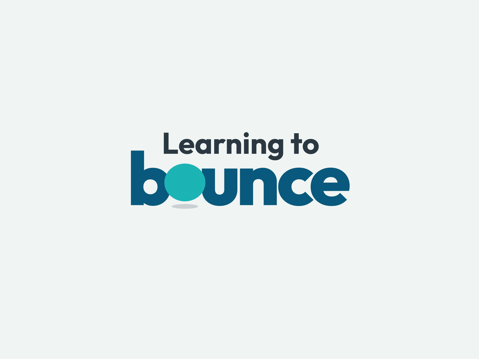 Learning to Bounce animated logotype animation ball boing bounce bouncing bouncy branding logo logotype springy wordmark