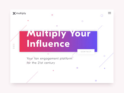 Multiply Concept Site bold brand bright concept landing page multiply page site website