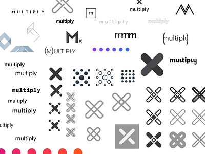 Multiply Logo Process branding identity logo multiply process wip