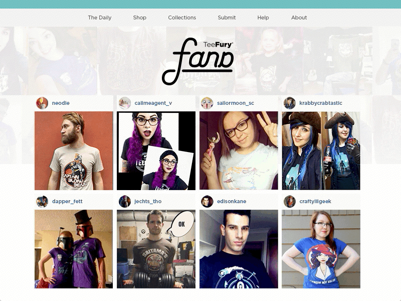 TeeFury Fan Page ecommerce ugc ui ux