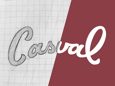 Casual brand lettering script