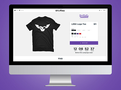 TeeFury Campaigns apparel ecommerce gaming product tee ui ux