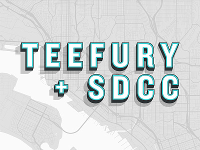 TeeFury + SDCC branding comic con ecommerce nerd stuff san diego sdcc teefury typography