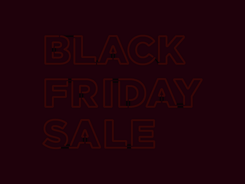 Black Friday for TeeFury animation black friday christmas ecommerce flickering neon sign sale type