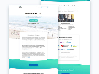 Clean Path Recovery agency cro landing page recovery rehab ui ux website