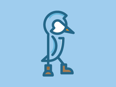 bjay bird blue bluejay boots illustration