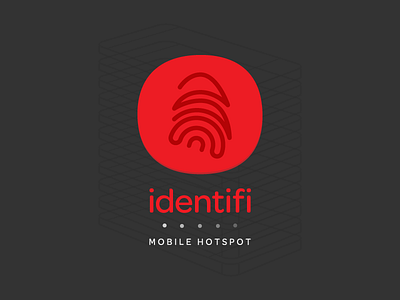 identifi app black fingerprint hotspot mobile personal red symbol technology thumb wifi