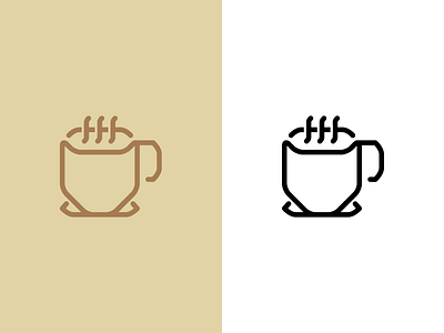 same shape symbols (muggin') coffee coffee mug identity monoline symbol