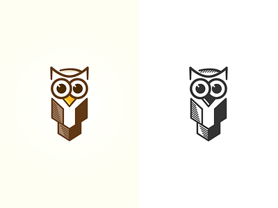 who dat? branding icon identity owl symbol