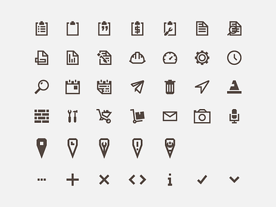 full app icon set app construction field service iconography icons illustration minimal set symbols