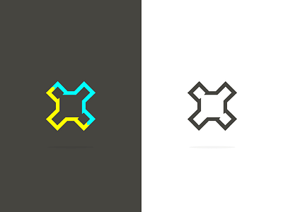 flux app branding flow identity pipe symbol x