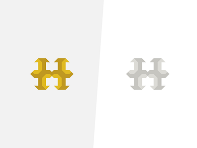 capital h branding gold h identity royalty silver symbol