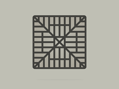 Cap Et Al no.03 geometry industrial design lines manhole cover square