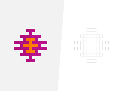 across [ ] words branding icon identity pattern squares symbol