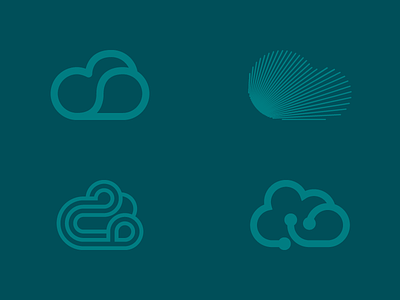 head in the clouds branding cloud cloud services icon identity symbol
