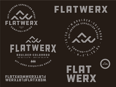 flatwerx - KoP branding camping f identity mountains off roading symbol tire tracks tires w