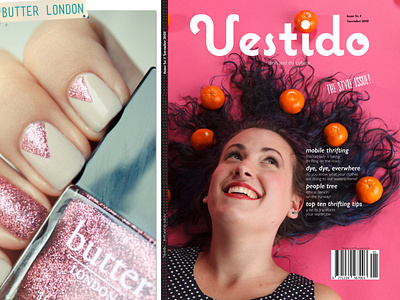 Vestido Magazine Cover branding design logo typography