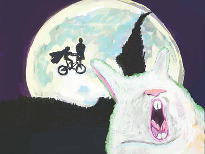 Scared Rabbit design digital painting digitalart illustration