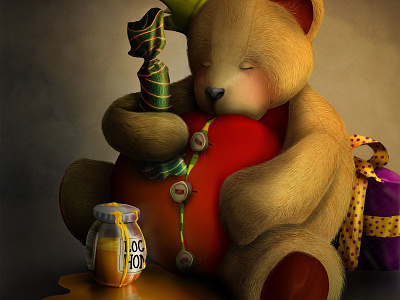 "Sleeping Teddy" - Adam Parsons art