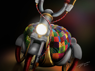 "The Colorful Ride" - Adam Parsons art adamparsonsart be bothered bebothered bicycle bicycle ride digital art digital artist digital illustration illustration ipad pro procreate procreate app relax riding