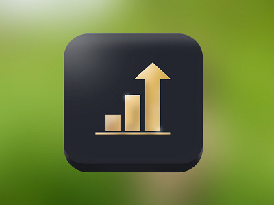 Metal Tracker App Icon app app icon dark graph icon investments iphone icon metal texture metal tracker