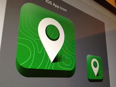 Mapping iOS App Icon app icon geography pattern grass green icon iphone app mapping mapping app icon navigation pin