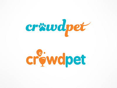 CrowdPet Logo Concepts animal graphics animals crowd sourcing identity logo paw prints pet graphics pets