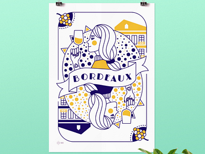 Affiche Bordeaux #1 artwork bordeaux design graphicdesign illustration illustrator poster vector wine