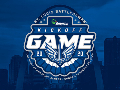 St. Louis BattleHawks Kickoff Game Brand Identity badge bunting football kurt hunzeker sports sports design