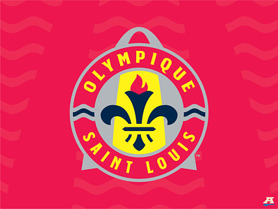 Project O = Olympique Saint Louis arch badge brand design brand identity branding crest flag football olympics rivers soccer sports sports brand sports branding sports design st. louis storytelling torch