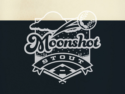 Moonshot Stout - LilyJack Brewing Co. (2013) baseball beer label kurt hunzeker logo sparts marketing sports