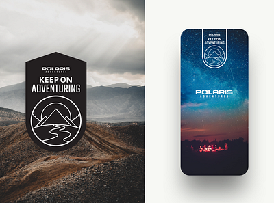 Polaris "Keep On Adventuring" Brand branding design graphicdesign icon illustration logo type typography