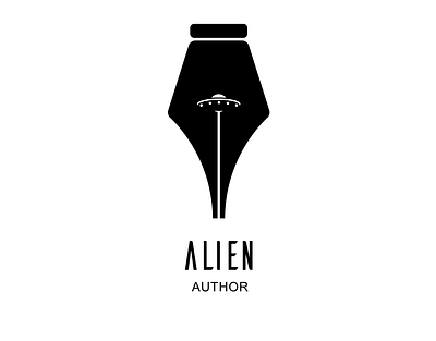 Alien Author 🛸 brand identity branding illustration logo logo concept logo inspiration logodesign logos minimal vector