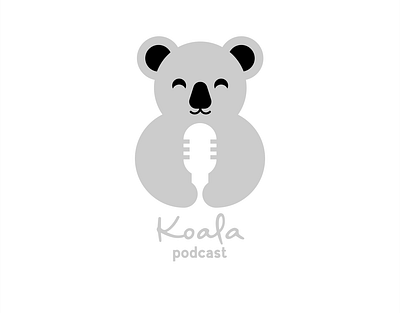 Koala Podcast 🐨 brand identity branding illustration logo logo concept logo inspiration logodesign logos negative space logo
