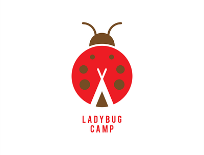 Ladybug Camp 🐞 brand identity branding icon logo logo concept logo inspiration logodesign logos negative space logo vector