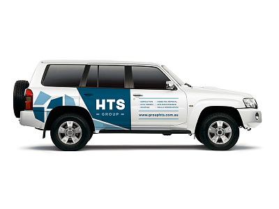 HTS Group (Hunter Tech Services) branding graphic design identity logo vehicle graphics