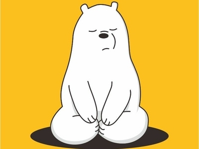 Bear Putih bare bears barebears charachter illustration