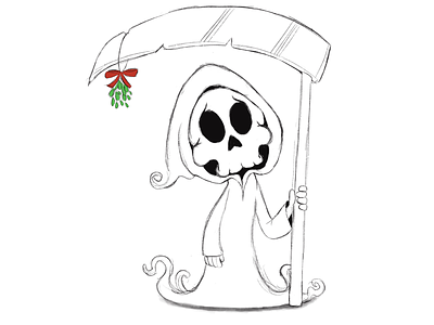 grim reaper drawing cartoon