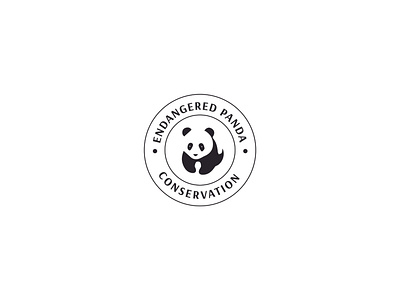 Endangered Panda Conservation Logo 100daychallenge branding character clean dailylogochallange design flat graphic design graphic design brand graphic design logo icon identity illustration illustrator lettering logo minimal retail design typography vector