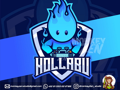 Hollabu, wisp mascot esport logo design charachter cute e sport esport fairly fire flame fun game gamer gost logo mascot playful sport twitch vector wisp