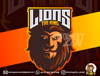 lion king mascot esport logo design charachter character e sport esport game gamer lion lion head lion king logo mascot strong twitch vector