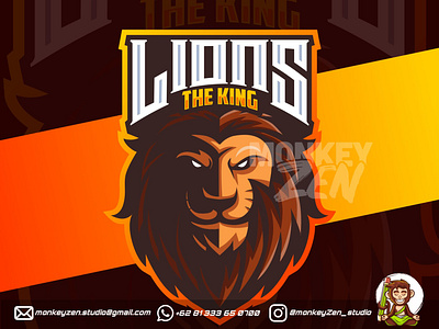 lion king mascot esport logo design