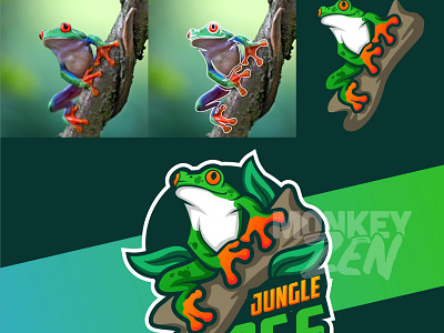 frog mascot logo designs cartoon charachter colorful esport frog frogs fun gamer jungle logo mascot playful sport twitch vector