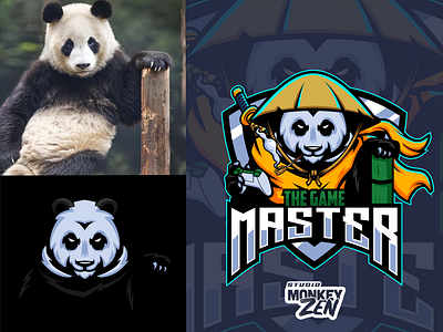 The  panda Master esport logo design